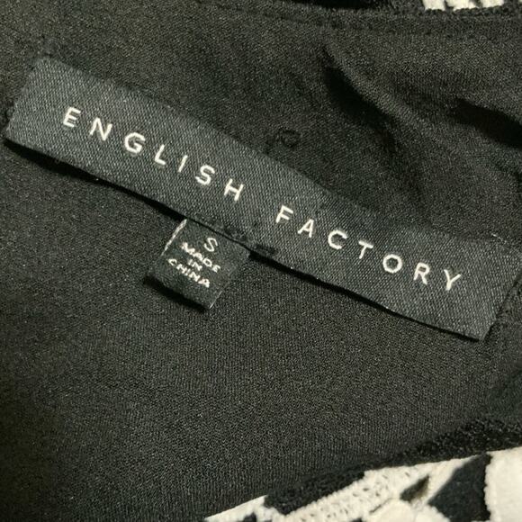 English Factory Dress Women's Size Small Embroidered Accent Style A-Line - Picture 9 of 13